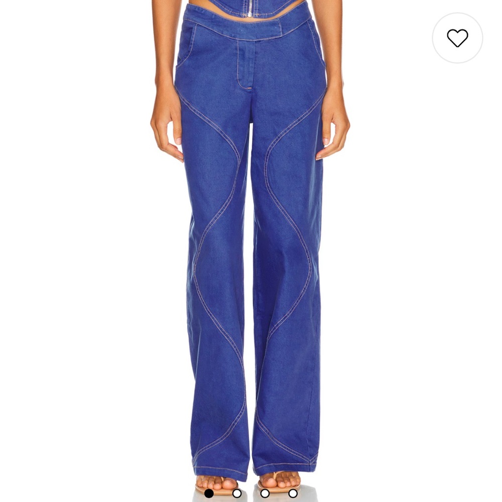 Ramona Blue pants wide leg size medium